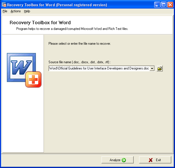word doc recovery tool